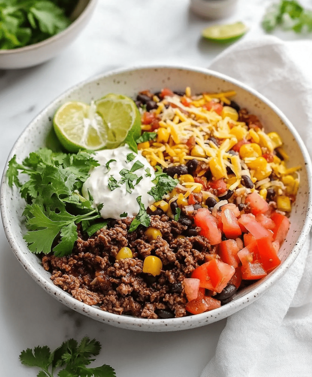 Easy Beef Burrito Bowl Recipe
