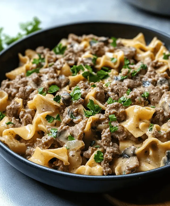 Ground Beef Stroganoff Recipe